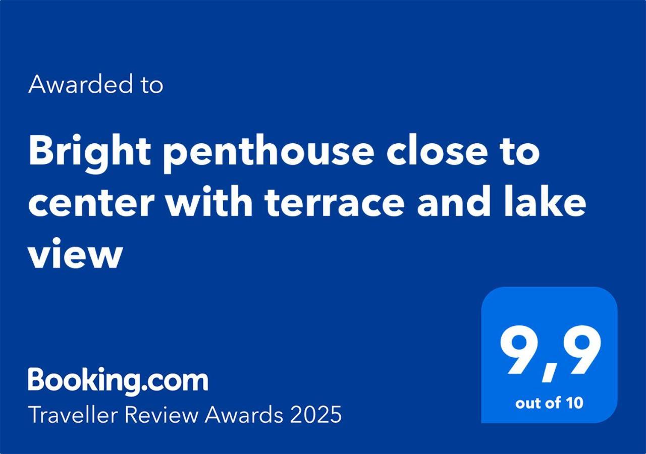 Bright Penthouse Close To Center With Terrace And Lake View レッコ エクステリア 写真